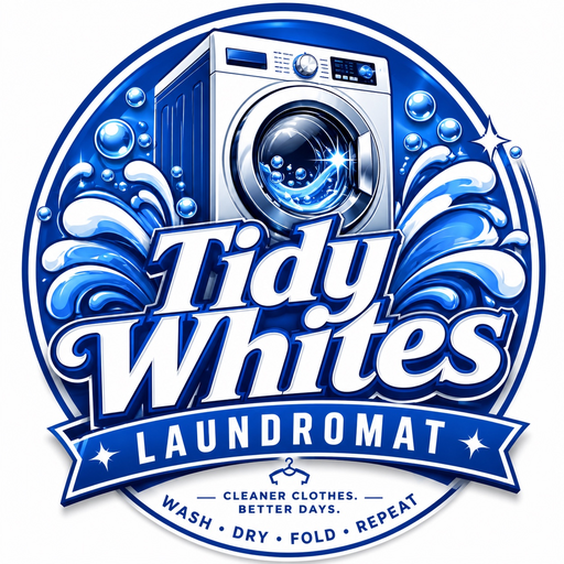 Tidy Whites Laundromat. Cleaner clothes. Better days.